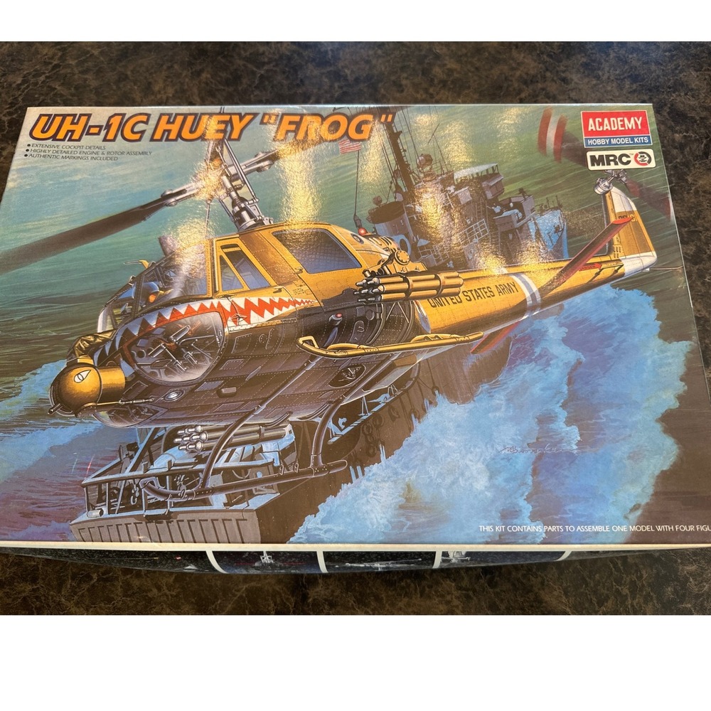 Academy MRC 1/35 UH-1C Huey Frog Helicopter Model Kit 2196 FA193 Vietnam War